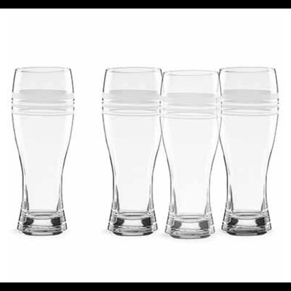 🚨SALE KSNY Library Stripe 4-p Wheat Beer Glass - Picture 4 of 5